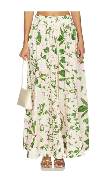 Paneled Maxi Skirt