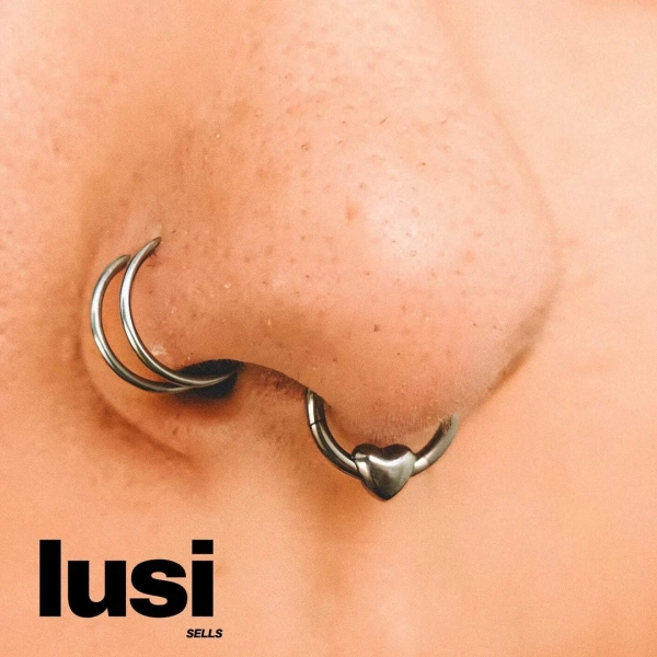 Heart Nose Piercing Heart Septum Piercing Titanium Septum Ring 16G Tiny Heart Septum Clicker - Etsy