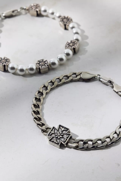 Simone Charm & Pearl Bracelet Set