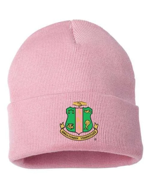 Alpha Kappa Alpha Shield Knit Beanie