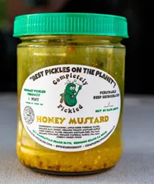 Completely Pickled Honey Mustard Pickles