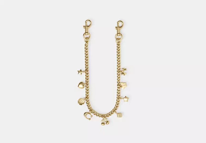 Gold/Gold Charm Chain Strap