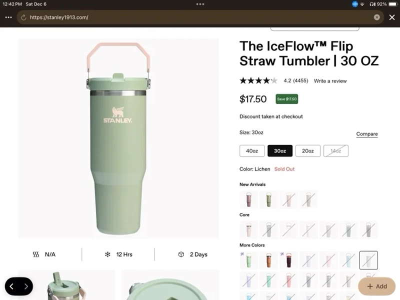 The IceFlow™ Flip Straw Tumbler | 30 OZ