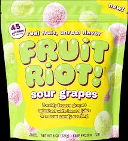Fruit Riot Frozen Sour Grapes 8oz