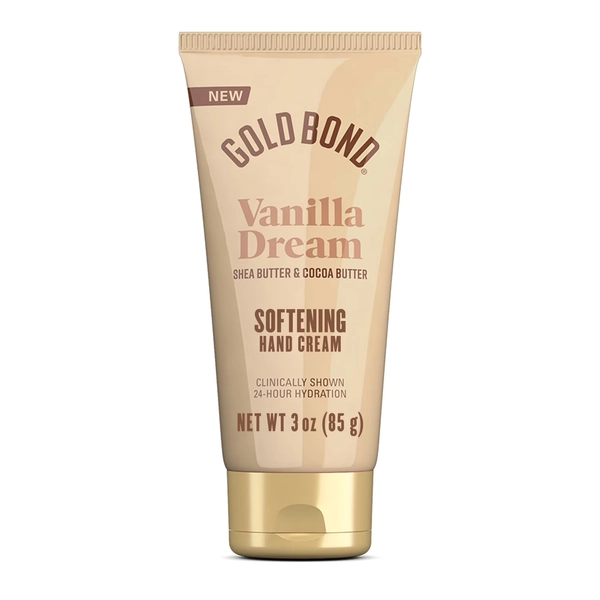 Gold Bond Vanilla Dream Softening Hand Cream, Luxurious Everyday Hand Cream with Shea Butter to Help Boost Skin Moisture and Cocoa Butter to Help Soften Skin, Warm Vanilla Dream Scent, 3 oz