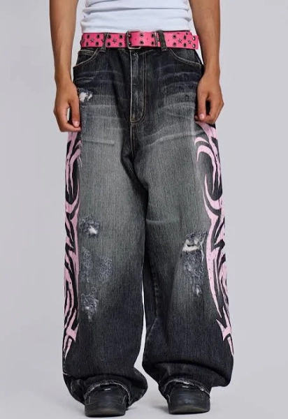 Jaded London Women's Pink Blade XL Colossus Jeans