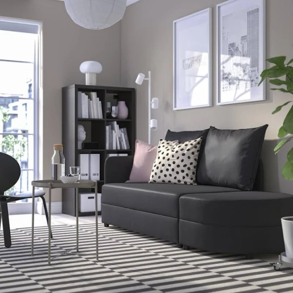 IKEA LINDÅKRA sleeper sofa Vissle dark gray