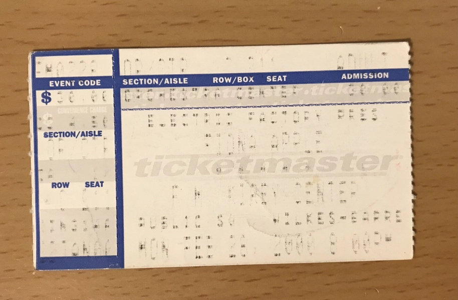2000 FIONA APPLE WILKES-BARRE PA. CONCERT TICKET STUB TIDAL CRIMINAL