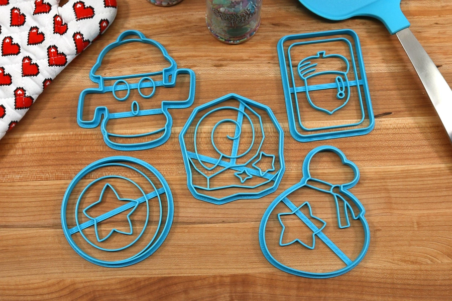 Animal Crossing Cookie Cutters: Fossil, Bell Bag, Gyroid, Recipe Card