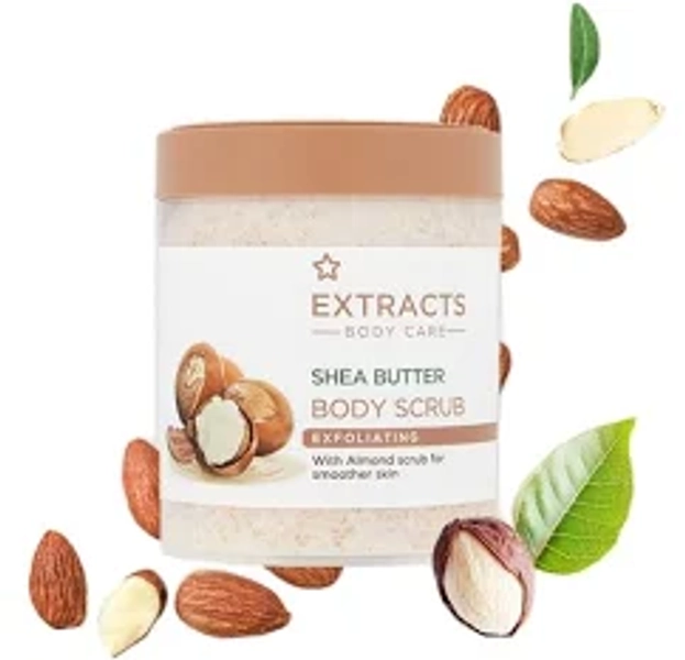 superdrug Extracts Body Scrub Shea Butter with Almond Scrub for smoother skin