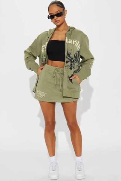 Fashion Nova Heart of Roses Skirt Set