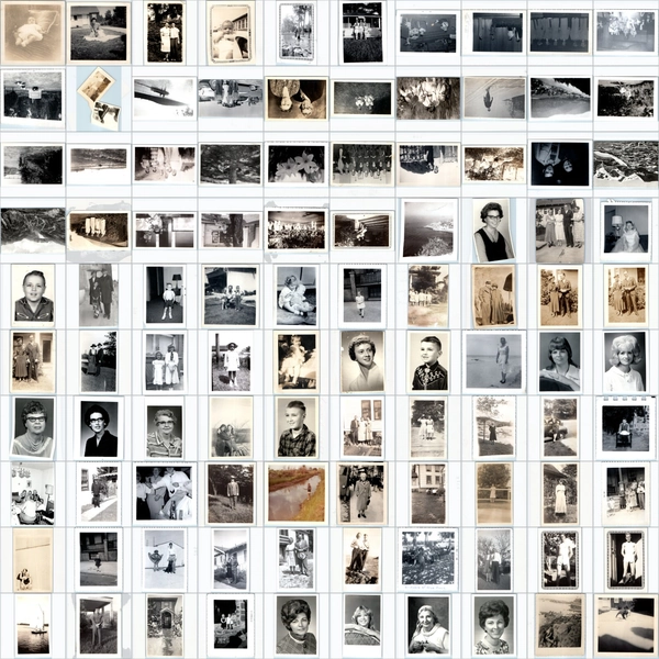 100 Vintage Photos 1910s-1970s Bulk Lot Fashion Family Portraits Cars Outdoors