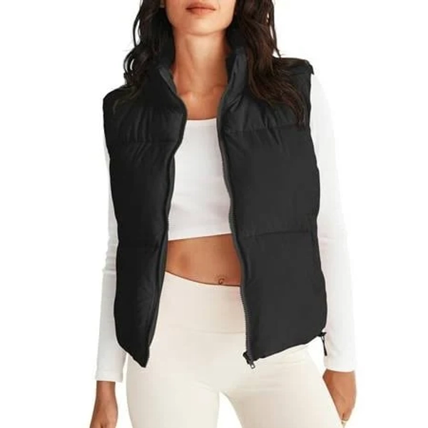 Women's Casual Sleeveless Quilted Puffer Vest with Pockets