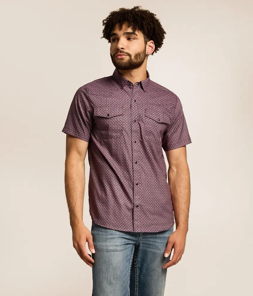 Medium Black VentTEK Fitted Western Shirt