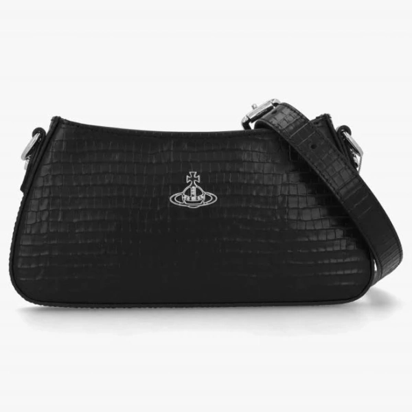 VIVIENNE WESTWOOD Women's Tasha Crocodile-effect Leather Shoulder Bag