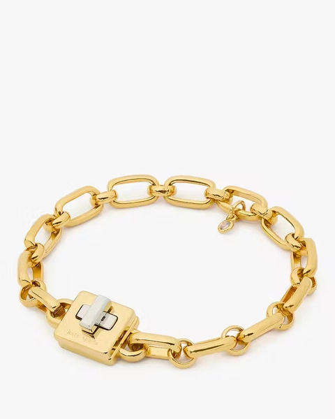 Gold/Silver Phoebe Turnlock Bracelet