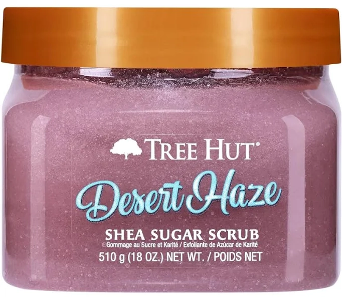 Tree Hut Desert Haze Shea Sugar Scrub, Exfoliating, Hydrating & Moisturizing Body Scrub with Shea Butter & Nourishing Essential Oils, Smooth & Soften