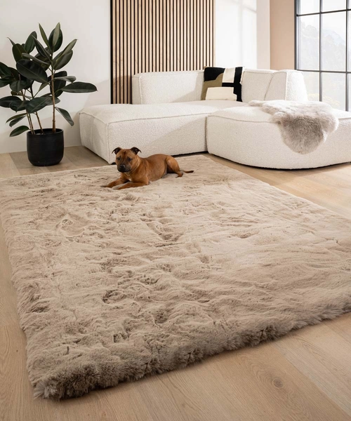Fluffy vloerkleed - Comfy Deluxe taupe