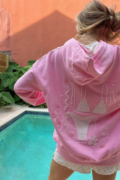 SEASIDE BEADED HOODIE