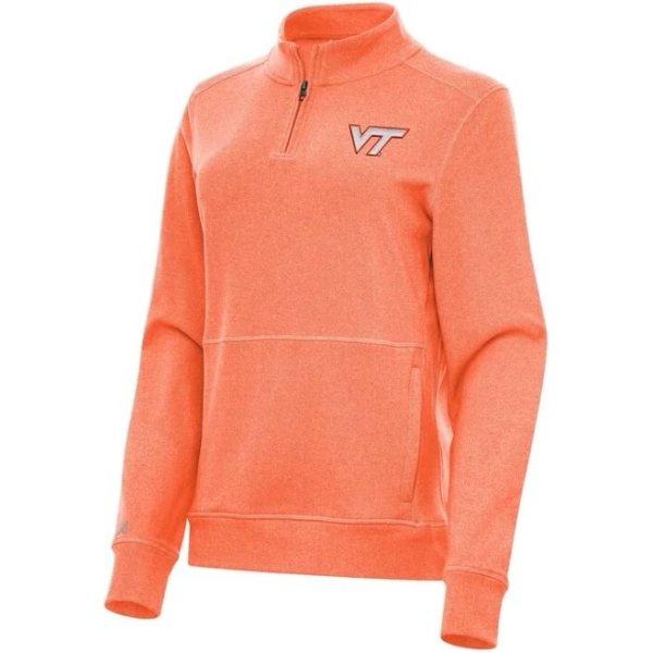 Antigua Virginia Tech Hokies Crush Quarter-Zip Fleece Sweatshirt