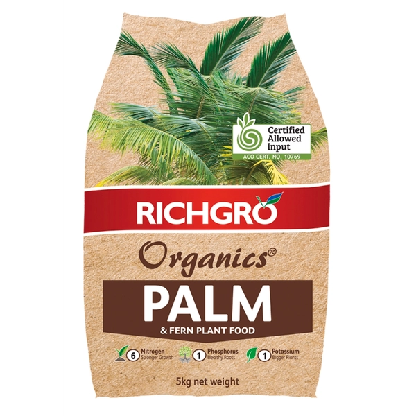 Richgro 5kg Organics Palm And Fern Plant Food