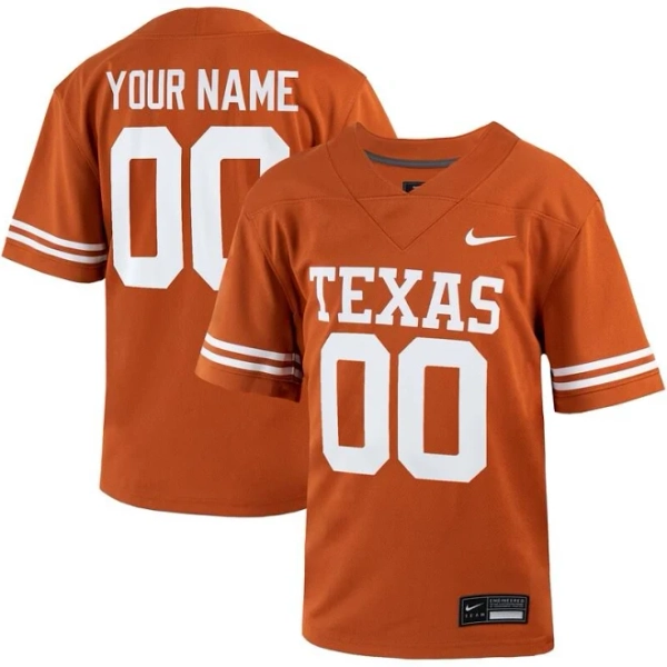Youth Nike Texas Orange Longhorns Custom Football Game Jersey Size: Small