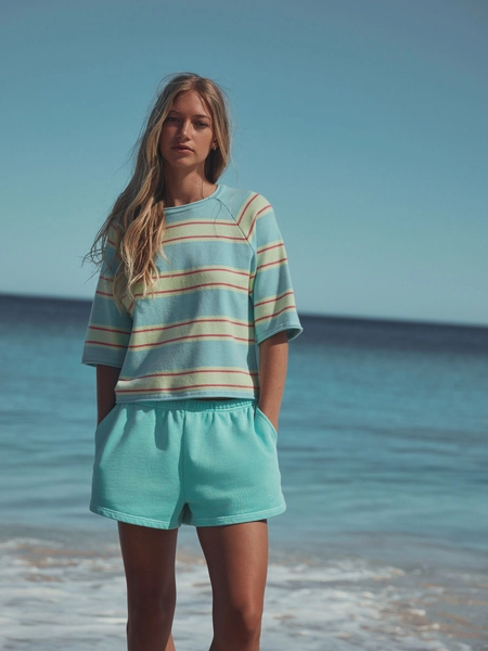 Turquoise Blue Sweat Shorts - Size X-Small