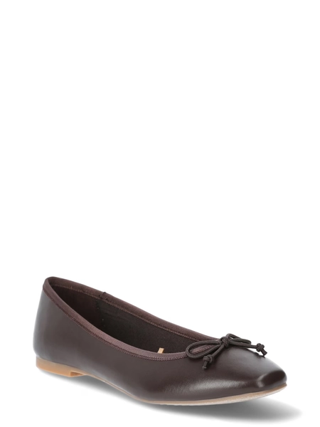 Time and Tru Women's Faux Leather Ballet Flats