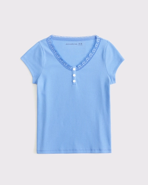 lace-trim henley