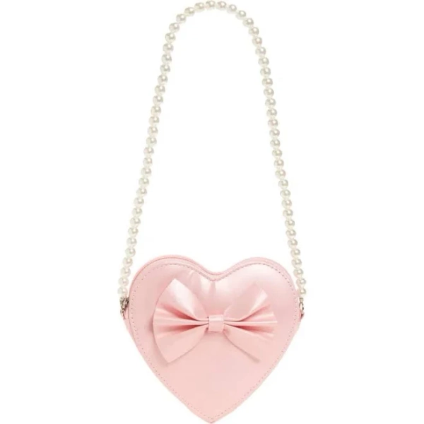 Capelli New York Kids' Imitation Pearl Faux Leather Heart Shoulder Bag