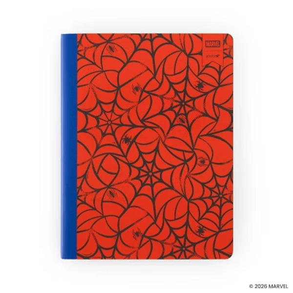 Yoobi Marvel 7.5"x9.75" Composition Books Wide Ruled Spider-Man Web