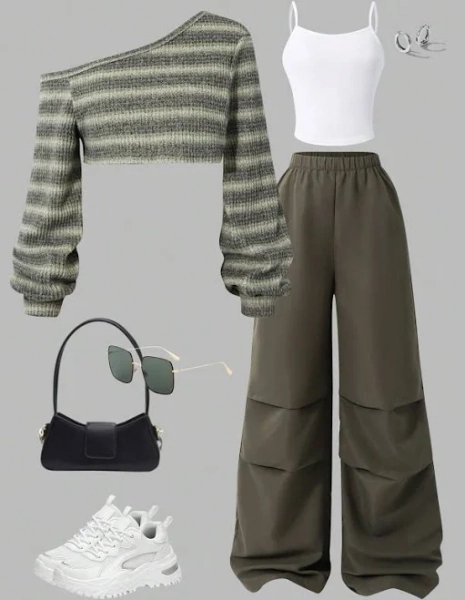 SHEIN Teens Trendy Striped Camisole and Pants Set