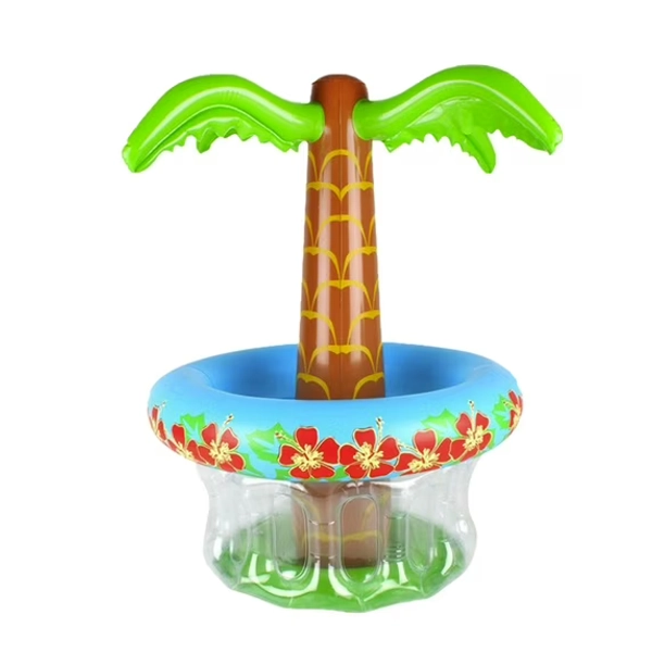 SouMaox Inflatable Cooler, Multicolor Tropical Theme, Portable Beverage Chilling, Outdoor Pool Gathering Fun for Summer Beach Parties