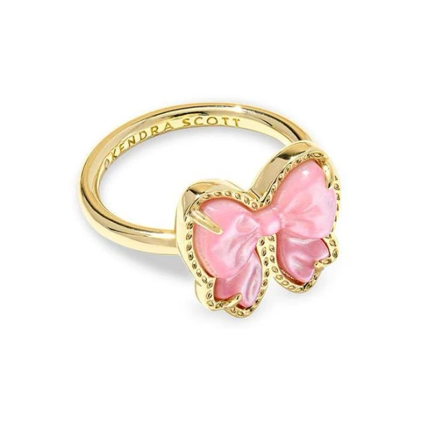 Kendra Scott Gold Haley Bow Band Ring