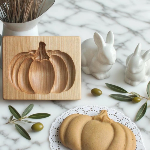 Pumpkin Wood Cookie Mold: Easter Cookie Cutters Baking