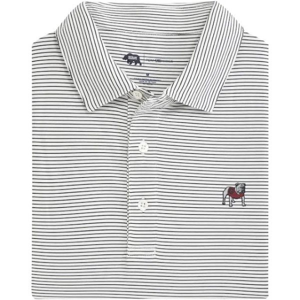Standing Bulldog Birdie Stripe Polo