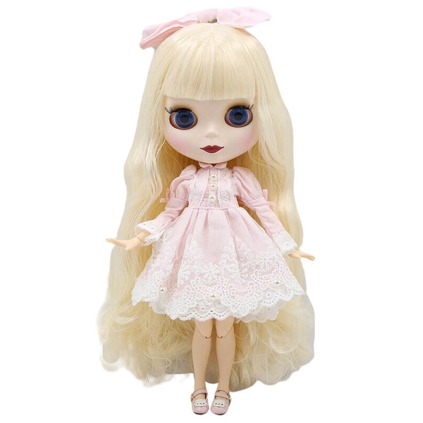 Rachel – Premium Custom Neo Blythe Doll with Blonde Hair, White Skin & Matte Cute Face
