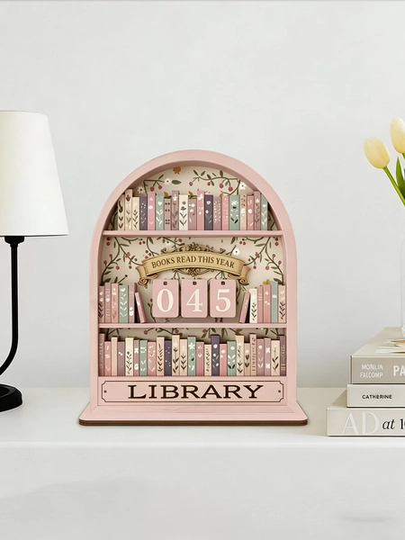 2D Retro Contatore di Libri Letti, Ornamento Annuale per Contare i Libri - Questo Contatore di Lettura dell'Anno Può Tenere Traccia Fino a 999 Libri. Fai da Te con una Base. Ideale per Libri d'Ufficio, Libri Moderni, Strutture Robuste, Decorazioni per Librerie, Regali per Amanti dei Libri, Esposizione e Conservazione dei Libri, Espositori per Librerie, e Regali per Sfide di Lettura. Adatto per Lettori, Insegnanti, Scrittori e Appassionati di Libri.
