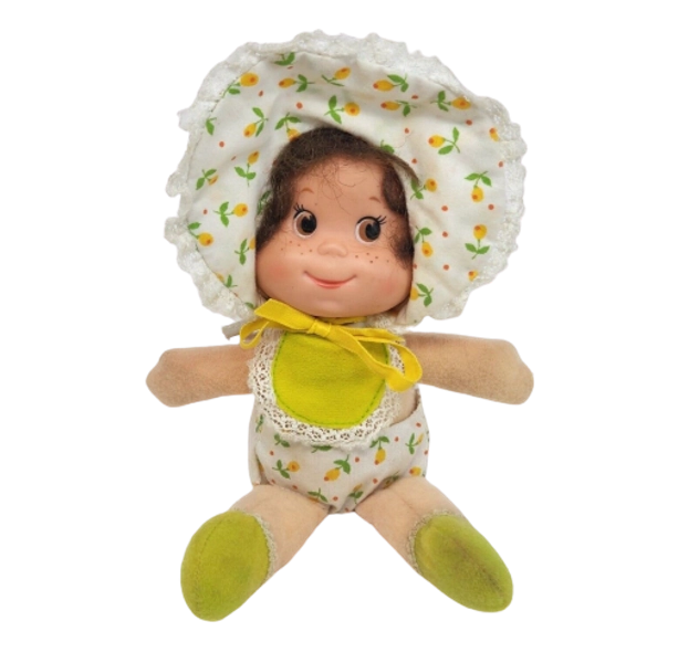 MATTEL 8" VINTAGE 1980 BABY BONNET BEANS BIB DOLL GIRL STUFFED ANIMAL PLUSH TOY