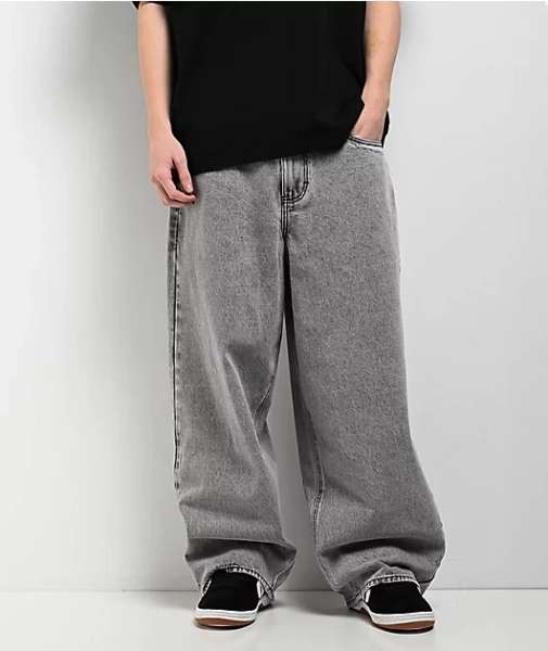 Empyre Scramble Grey Wash Ultra Wide Jeans