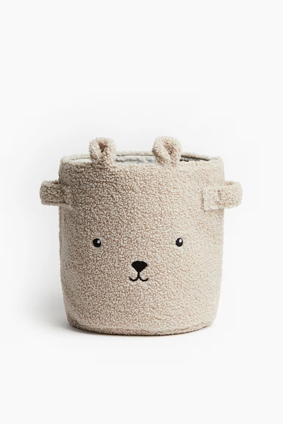Kleiner Aufbewahrungskorb aus Teddyfleece