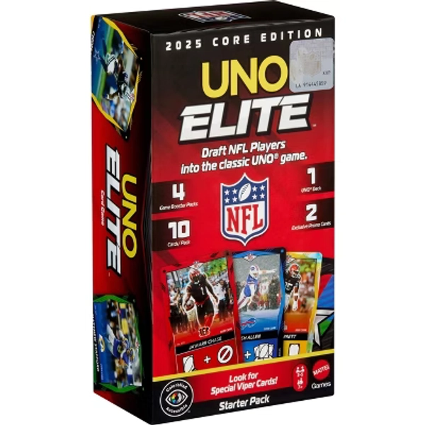 Mattel Uno Elite NFL Core Starter Pack Card Game