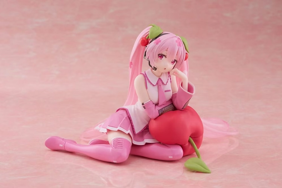 Hatsune Miku PVC Statue Desktop Cute Figure Sakura Miku Cherry Cushion Ver. 13 c