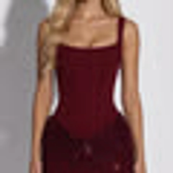Cerene Corset Mini Dress - Red Sequin