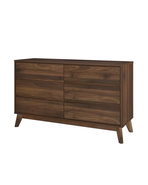 Kodu Chest 6 Drawers Lowboy Dresser - Brown