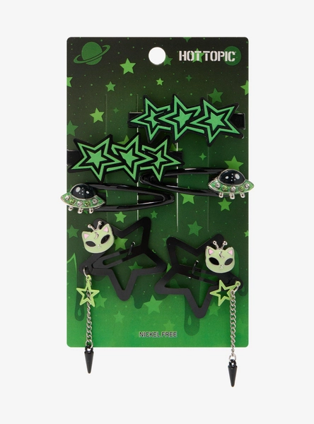 Cat Alien Hair Clip Set