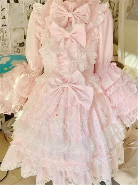 2000s Cosplay Japanese Strap Dress Women Bow Dress Sleeveless Lolita Sweet Dresses Clothing Kawaii Y2k Outfits Evening Party - AliExpress 200000532