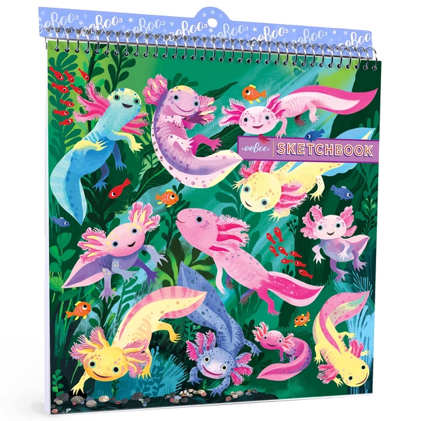eeBoo: Sketchbook - Axolotl -  6" Square Spiral-Bound Book, 40 Matte Pages, Great For Doodling or Sketching, Inspires Creativity, Kids Ages 3+ - Walmart.com