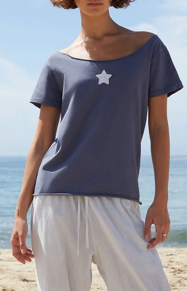 Robyn Star Short Sleeve Off-The-Shoulder Top