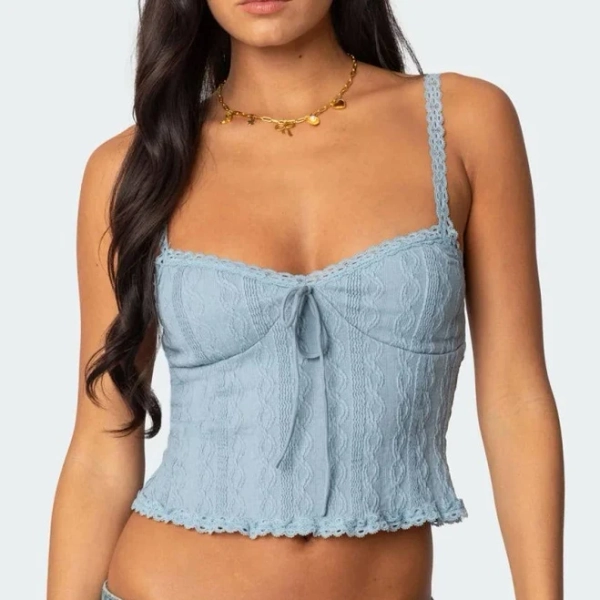 Edikted Women's Lacey Knit Tank Top